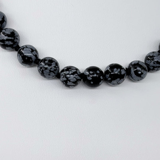 Obsidijano karoliai, 8 mm