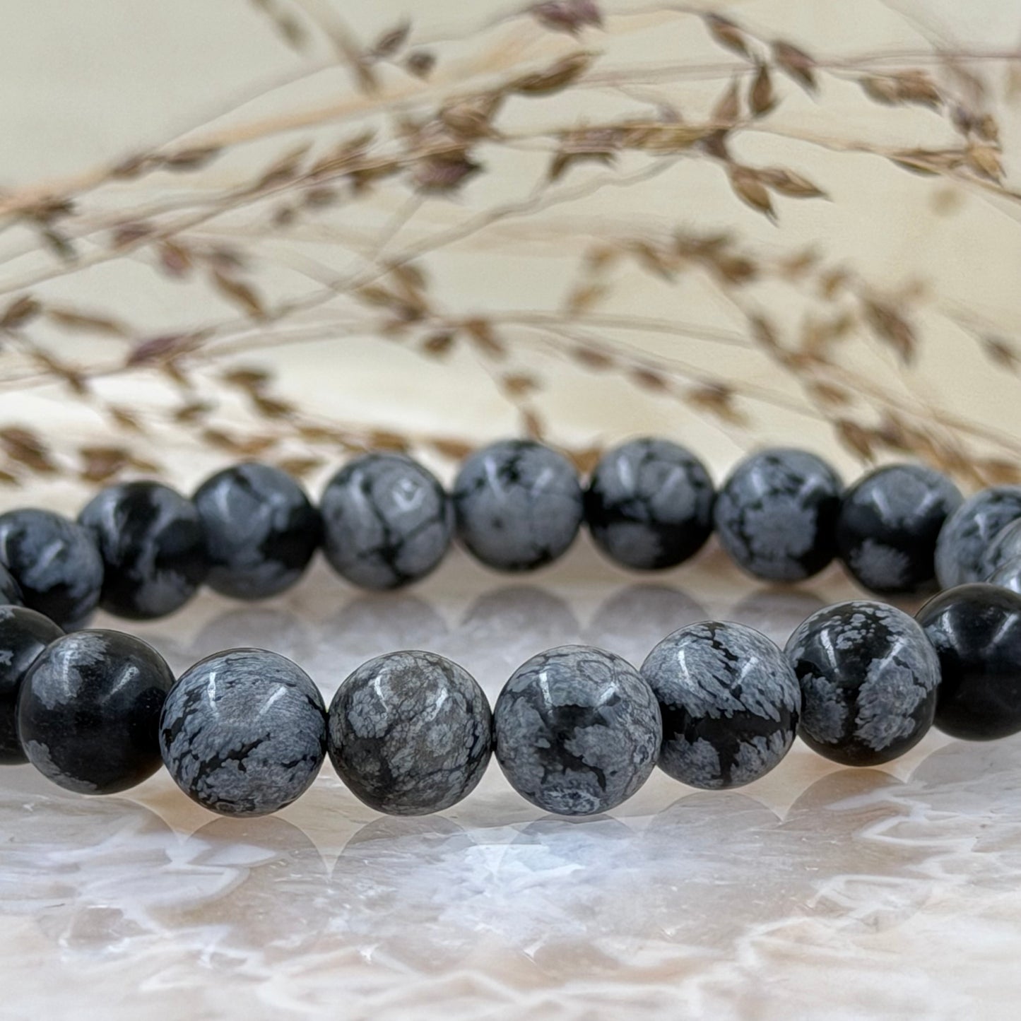 Obsidijano apyrankė, 8 mm