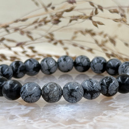 Obsidijano apyrankė, 8 mm