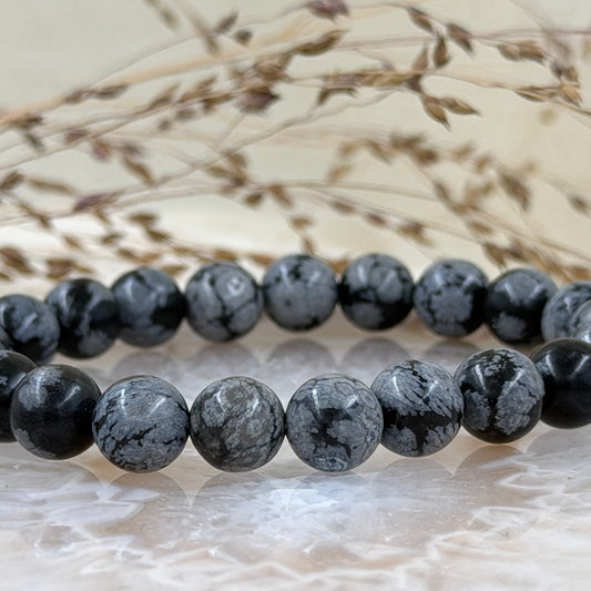 Obsidijano apyrankė, 8 mm