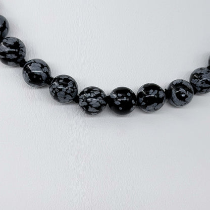 Obsidijano karoliai, 8 mm