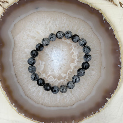 Obsidijano apyrankė, 8 mm